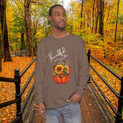 Thankful Floral Pumpkin Long Sleeve T-Shirt,
