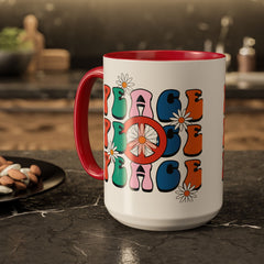 Colorful Peace Sign Mugs