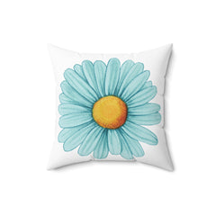 Light Blue Daisy Indoor Throw Pillow