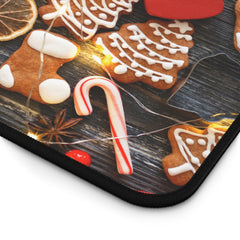 Festive Gingerbread Man Desk Mat Holiday Design,