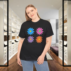 Floral Pop Tee — Retro Colorful Daisy Graphic T-Shirt