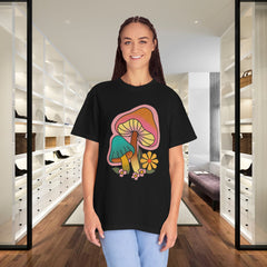 Retro Mushroom Floral T-Shirt, Unisex Boho Tee,