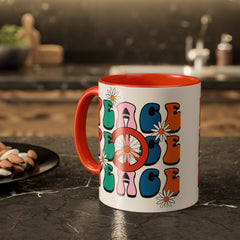 Colorful Peace Sign Mugs