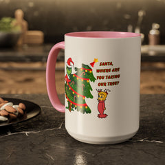 Holiday Mug Whimsical Design, Fun Christmas Gift,