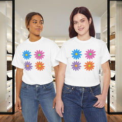 Floral Pop Tee — Retro Colorful Daisy Graphic T-Shirt