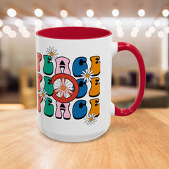 Colorful Peace Sign Mugs