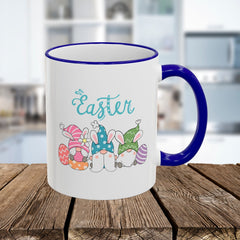 Easter Bunny & Eggs Accent Rim Mug (11oz/15oz)