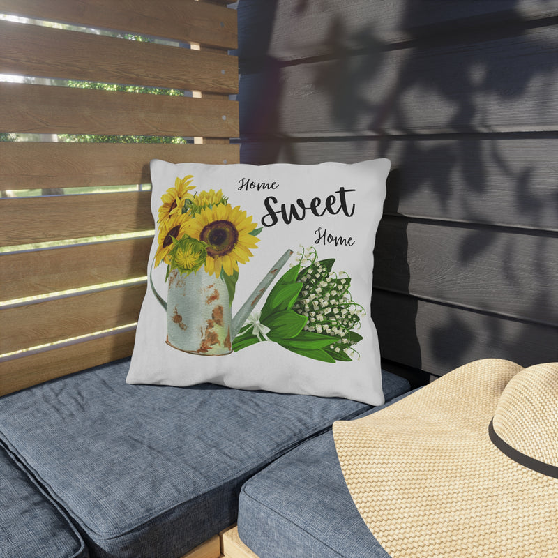 Home Sweet Home Throw Cushions, Charming Floral Pillows,