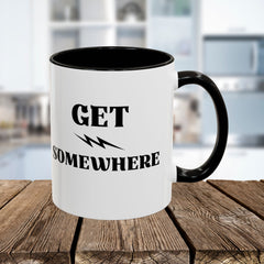 Get Somewhere Lightning Mug — Motivational Coffee Cup (11oz & 15oz)