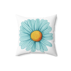 Light Blue Daisy Indoor Throw Pillow