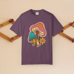 Retro Mushroom Floral T-Shirt, Unisex Boho Tee,