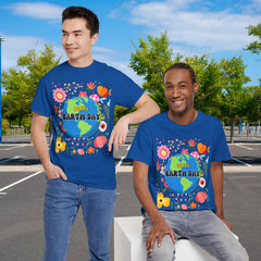 Earth Day Floral Tee — "Happy Earth Day" Graphic T-Shirt