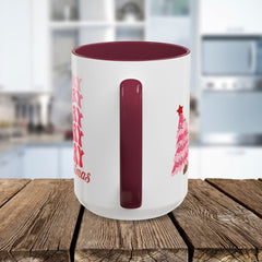 Pink Merry Merry Merry Christmas Mug