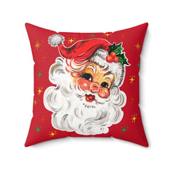 Festive Santa Pillow, Decorative Cushion for Christmas,