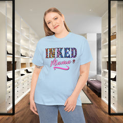 Inked Mama T-Shirt – Floral Leopard Tattoo Mom Tee