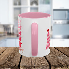 Pink Merry Merry Merry Christmas Mug