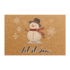 Winter Snowman Doormat - 'Let it Snow'