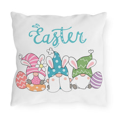 Easter Gnome Bunny Throw Pillow
