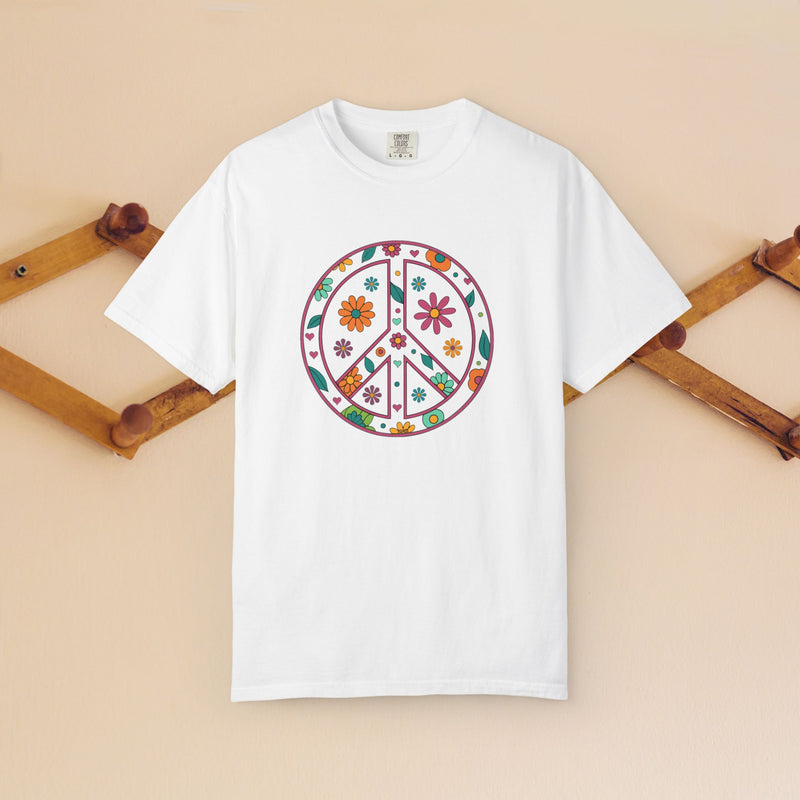 Flower Power Peace T-Shirt, Unisex Boho Tee,