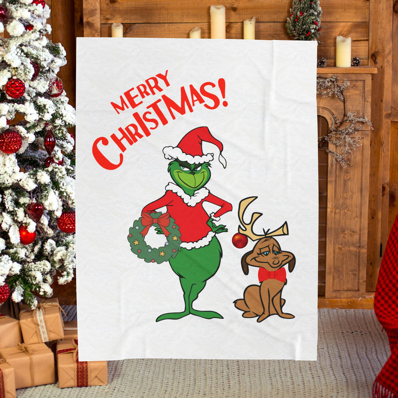 Merry Christmas Velveteen Plush Blanket