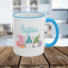 Easter Bunny & Eggs Accent Rim Mug (11oz/15oz)