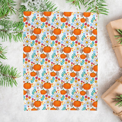 Autumn Floral Plush Blanket, Cozy Throw Blanket for Fall,