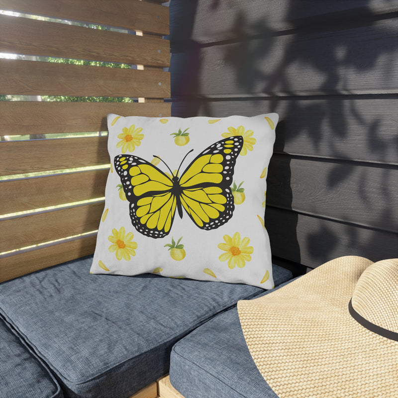 Sunny Butterfly Outdoor Pillow