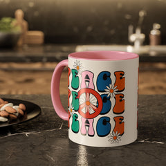 Colorful Peace Sign Mugs