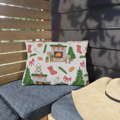 Cozy Christmas Pattern Throw Pillow