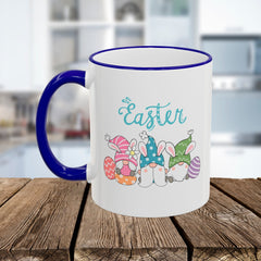 Easter Bunny & Eggs Accent Rim Mug (11oz/15oz)