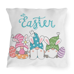 Easter Gnome Bunny Throw Pillow