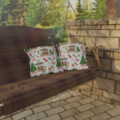 Cozy Christmas Pattern Throw Pillow