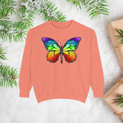 Rainbow Butterfly Unisex Sweatshirt