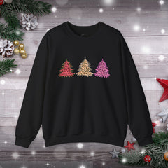 Christmas Leopard Print Trees Sweatshirt
