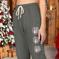 Comfy Fleece Bulldog Print Unisex Sweatpants