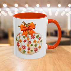 Pumpkin Floral Thanksgiving Mug