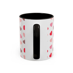 Heart Pattern Coffee Mug — Cute Pink & Red Hearts Ceramic Mug (11oz/15oz)