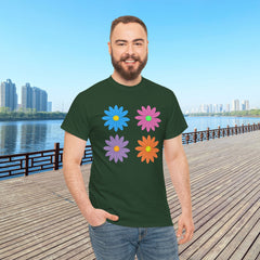 Floral Pop Tee — Retro Colorful Daisy Graphic T-Shirt