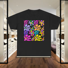 Colorful Floral Tile T-Shirt — Pastel Retro Pattern Tee