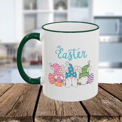 Easter Bunny & Eggs Accent Rim Mug (11oz/15oz)