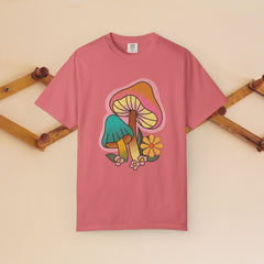 Retro Mushroom Floral T-Shirt, Unisex Boho Tee,