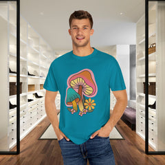 Retro Mushroom Floral T-Shirt, Unisex Boho Tee,
