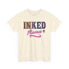 Inked Mama T-Shirt – Floral Leopard Tattoo Mom Tee