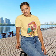 Retro Mushroom Floral T-Shirt, Unisex Boho Tee,