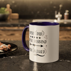 Super Dad Super Husband Super Blessed Coffee Mug — Father's Day Gift (11oz/15oz)