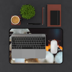 Cozy Winter Desk Mat, Home Office Decor,
