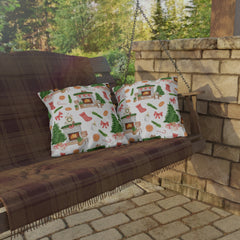 Cozy Christmas Pattern Throw Pillow