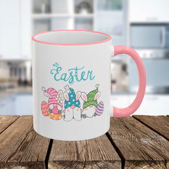 Easter Bunny & Eggs Accent Rim Mug (11oz/15oz)