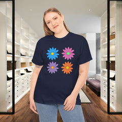 Floral Pop Tee — Retro Colorful Daisy Graphic T-Shirt