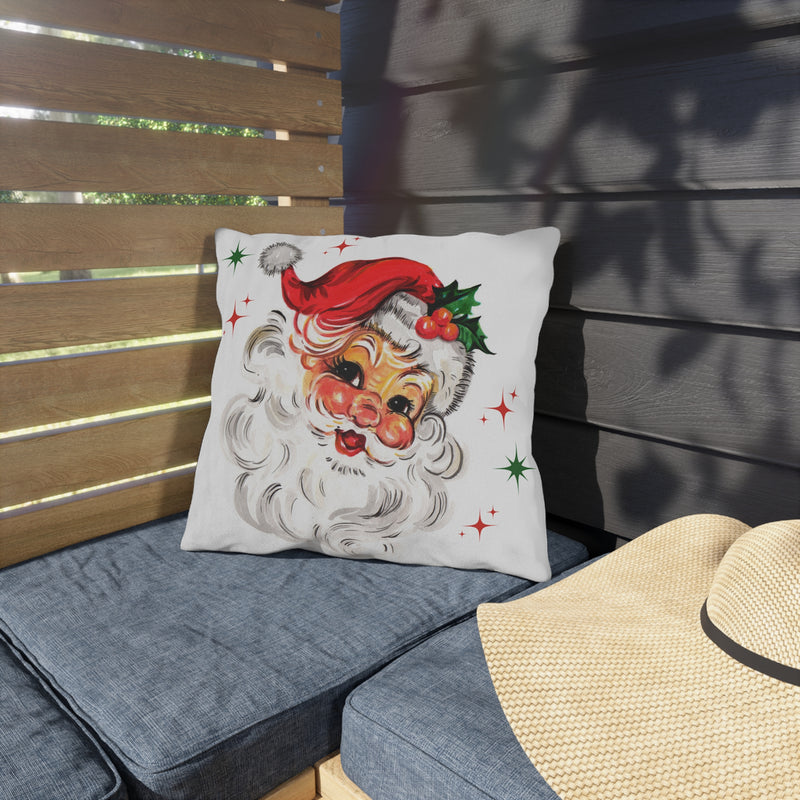Retro Santa Claus Christmas Decor Throw Pillow